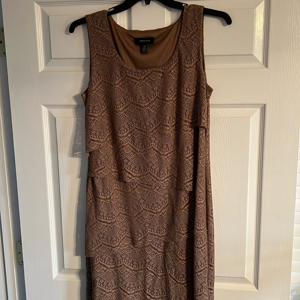 Brown floor length dress
